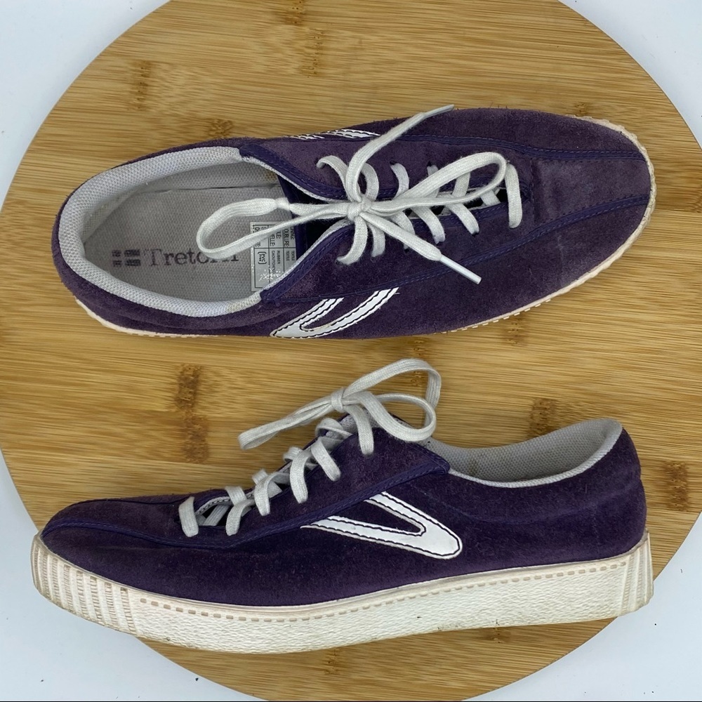 Tretorn | Purple Suede Sneakers; Size 7